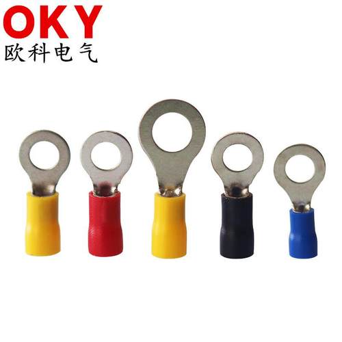 RV1.25-3.2冷压接线端子RV2-4圆形预绝缘端子 O型环形RV2-6铜线耳