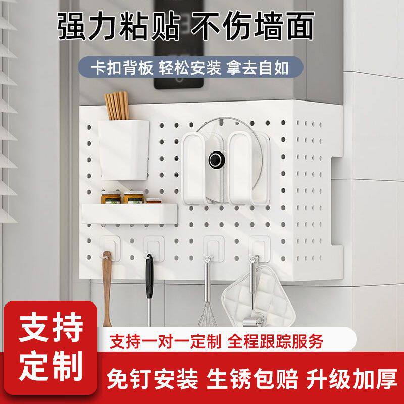 热水器打孔遮挡书桌收纳置物架