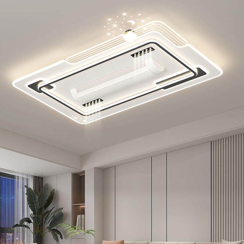 全光谱LED无叶风扇吸顶灯护眼客厅卧室餐厅房间隐藏风扇中山灯具