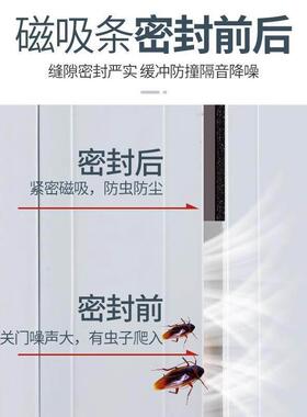 Magnetic Self-Adhesive Sealing Strip for Sliding Doors, Cabi