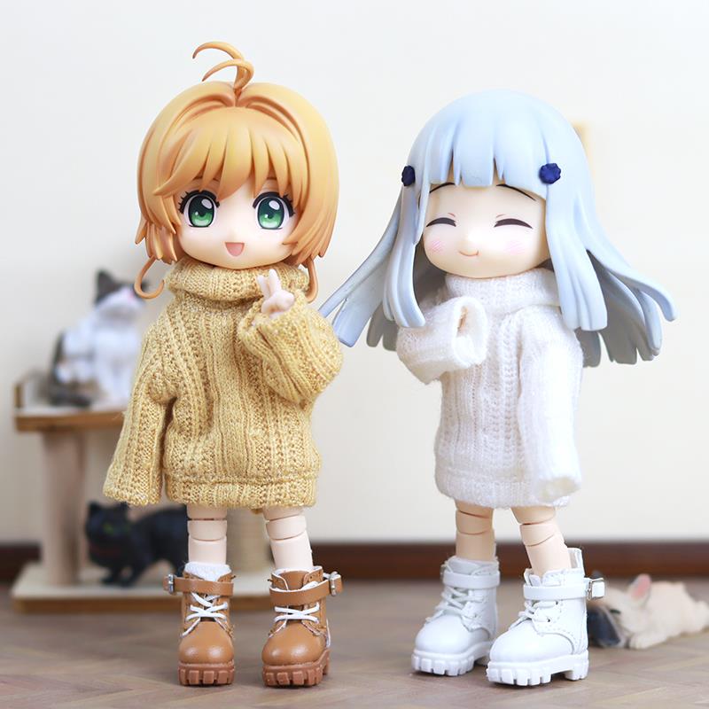 ob11娃衣 针织翻领毛衣12分bjd GSC素体P9 P10阿巳2.0妖精体可穿