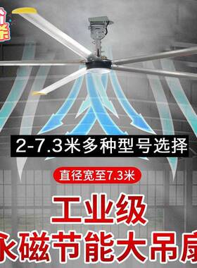 7.3米大型工业大风扇车间仓库篮球场养殖场永磁吊扇体育馆大功率