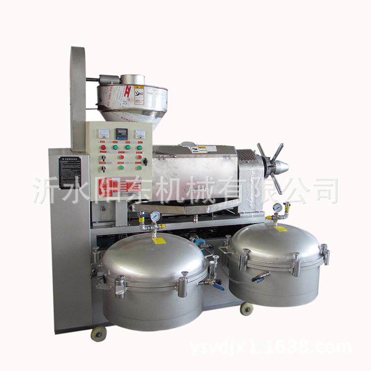 小型榨花生榨芝麻机器设备螺旋型榨油机不锈钢一体炸油机