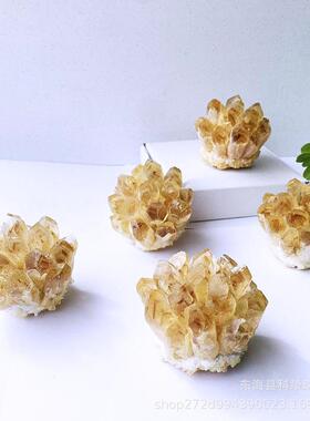 工厂晶高品质居家品质装饰水晶簇摆件绿色簇晶黄色白色石英簇