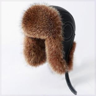 东北防寒帽男女款俄罗斯皮帽子飞行员雷锋帽冬天骑电动车保暖棉帽