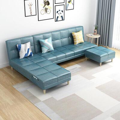 新款客厅沙发小户型出租房公寓简易卧室折叠多功能沙发床午休家用