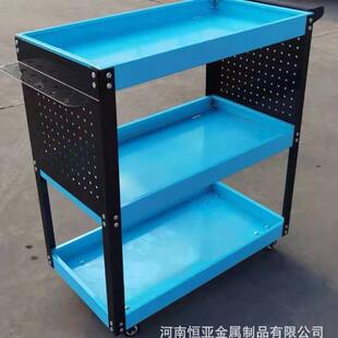 镕誉汽修工具车三层转向刹车轮移动工具箱收纳柜多层零件车多功能