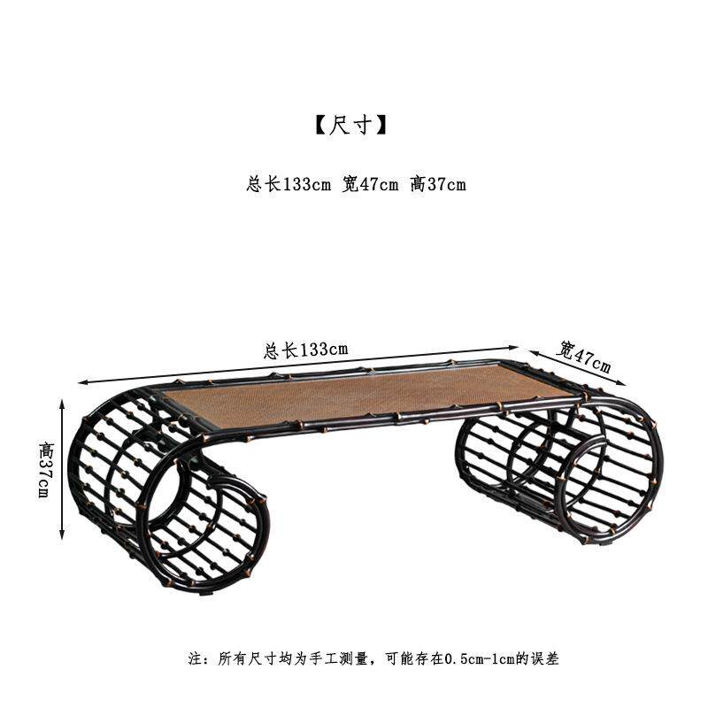 筇竹制茶桌 中式战国地台桌 茶几 榻榻米卷案几 小矮桌仿古飘窗桌
