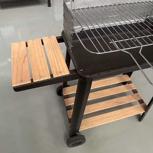 工厂炭火烧烤架大号加厚野营烤串炉bbq带轮推车炉森林炉