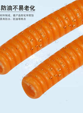 PP阻燃橙色波纹管橙色可穿线波纹管绝缘阻燃波纹管厂家直供