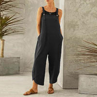 Womens Casual Cotton Adjustable Summer Bib Overalls thumbnail 4