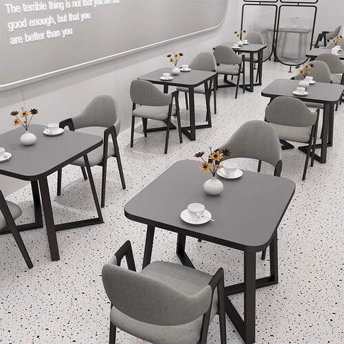 商用餐桌椅快餐店正方形餐桌早餐麻辣烫面 面馆食堂饭店吃饭桌椅