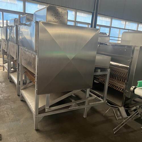 家禽七辊卧式鸡鸭脱毛机现货自动屠宰设备小型白鹅脱毛机厂家
