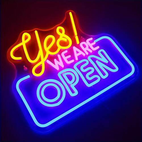 工厂led霓虹灯OPEN商业广告氛围柔性灯牌led装饰灯