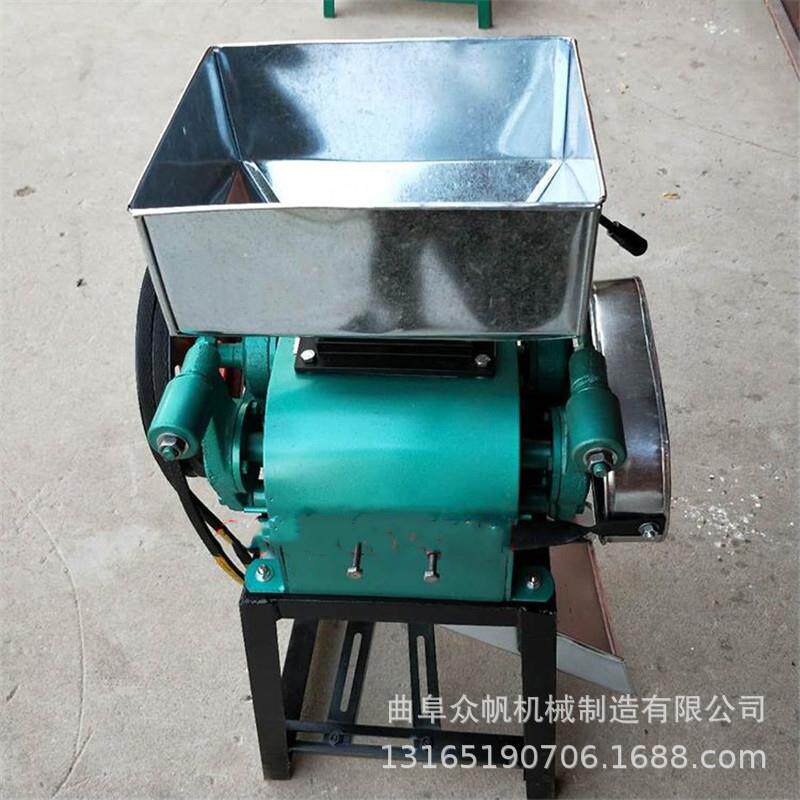 多用途五谷杂粮挤扁机高粱玉米电动破碎机破碎核桃机器