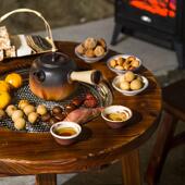 KBQ1新款 庭院烧烤桌子户外阳台围炉煮茶桌椅别墅花园烧烤炉室外烤