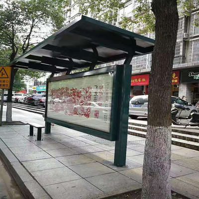 不锈钢电子站牌城市公交站牌候车亭乡镇滚动灯箱公交停靠站智能