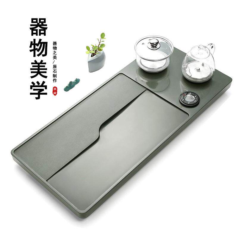 高档天然天罗绿茶盘茶台全自动电器一体烧水家用办公整块原石茶海