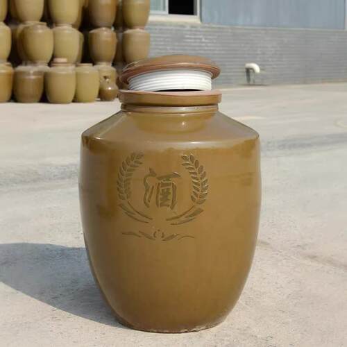 V3FP四川陶瓷酒坛密封盖酒罐家用土陶酒坛子50/100/300斤储窖藏大