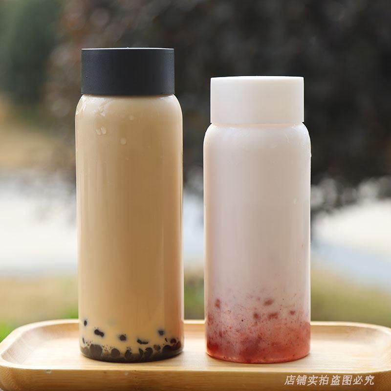 500ml550ml毫升抹茶同款加厚带盖塑料冷饮瓶果汁杯饮料奶茶瓶包邮