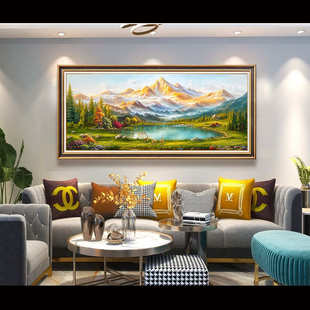 梵高丰收肌理油画欧式客厅风景壁画美式挂画麦田装饰画名画大尺寸