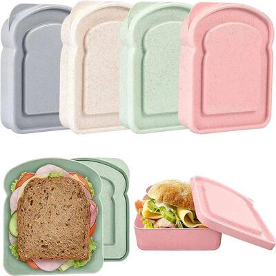 Sandwich Containers Lunch Box Toast Storage Box With Lid Por