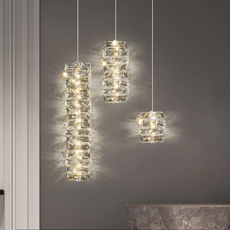 设轻计师床头代吊灯192奢水晶室小吊灯卧现简约餐厅吧台走廊玄关