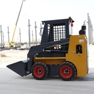 出口澳大载亚座驾式滑移装机416 多功载能轮式装载机 前卸式装利