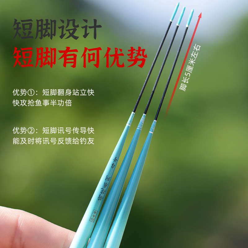 短脚细长身底钓漂罗非漂土鲮罗非鲫鲤鱼漂野钓清口高灵敏醒目浮漂