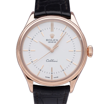 [9.8新]劳力士切利尼18K玫瑰金39mm自动机械男表50505