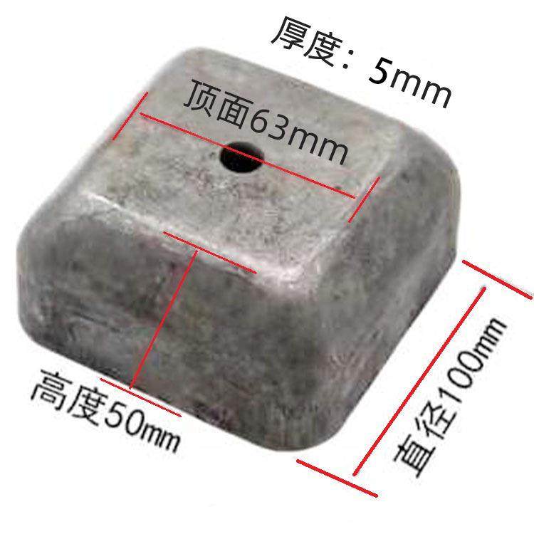脚碗堆叠配件厚度5mm开口100mm适用50-60mm方管方形堆垛脚