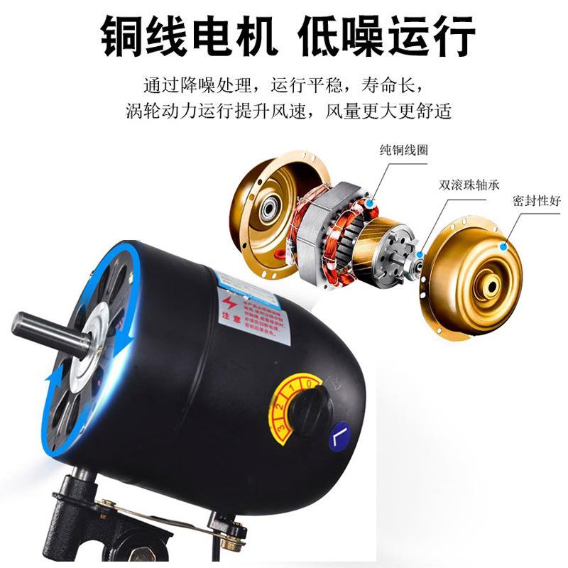 新款直销工业风扇大功率挂壁扇线控开关牛角扇工用车间大风力摇头