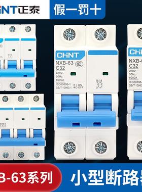 正泰NXB空气开关小型断路器总开电闸100A空开1P 2P 3P4p125a DZ47