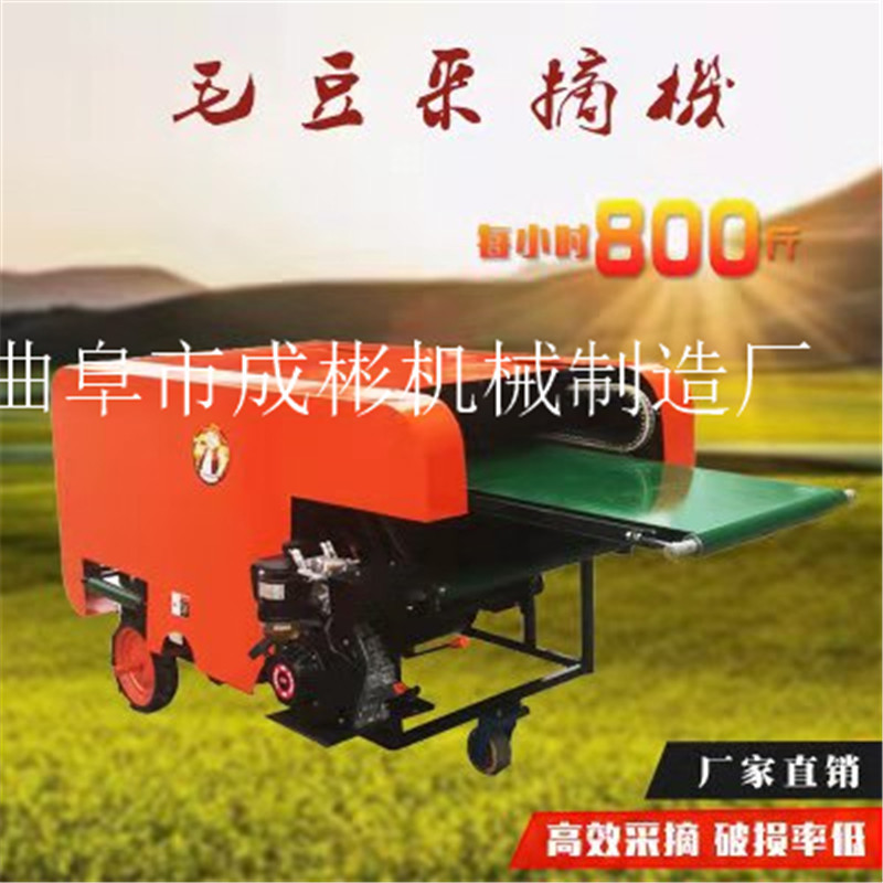 新鲜毛豆采摘机 全自动可移动式毛豆采摘机农业青毛豆专业摘果机
