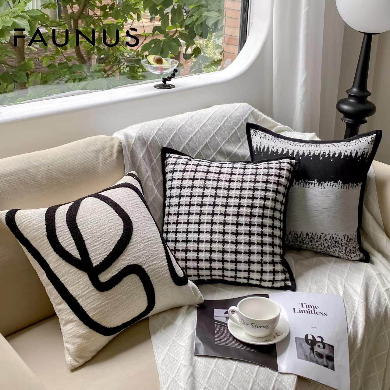 沙发抱枕高级感美式轻奢北欧风毛绒靠垫客厅飘窗靠枕套超大靠背垫,居家布艺,抱枕被,淘宝优惠券,粉丝福利购,淘宝优惠卷