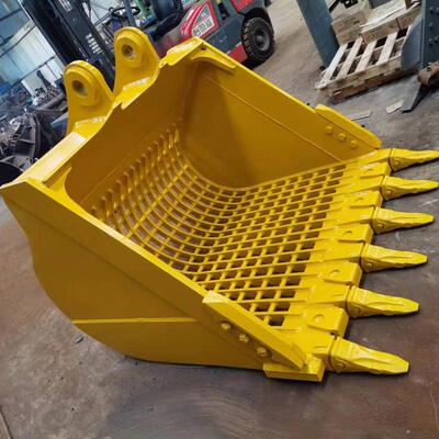 挖掘机网格斗 各种规格土壤筛分栅格斗 挖掘机漏斗 品晟制造