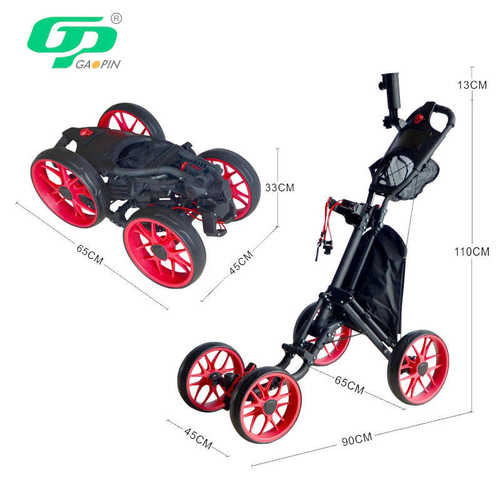 拉高尔夫球可折叠手推车高尔夫球高尔夫四轮球铝合金车车包车包车