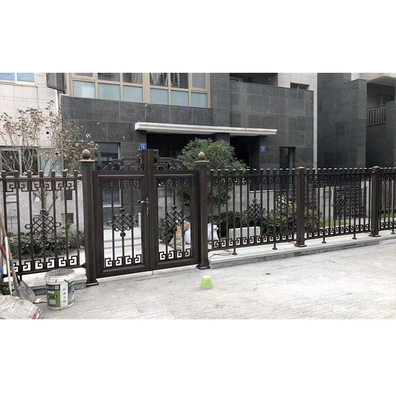 别墅铝艺围栏和院门小区单开门栅栏门铝合金开侧门铝艺门款式多