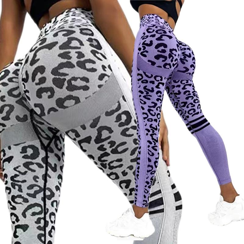 Leopard Print Yoga High Waist Tights Fashion Sports