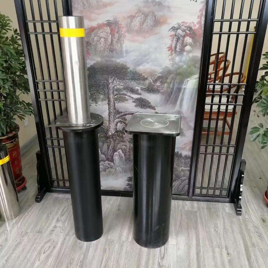 全自动电动升降柱地桩学校防撞挡车液压路桩不锈钢校园停车阻挡器