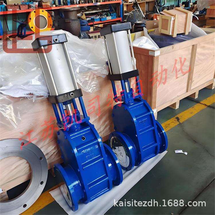 输灰出料排渣气动陶瓷双闸板阀Z644TC耐磨出料阀双插板阀