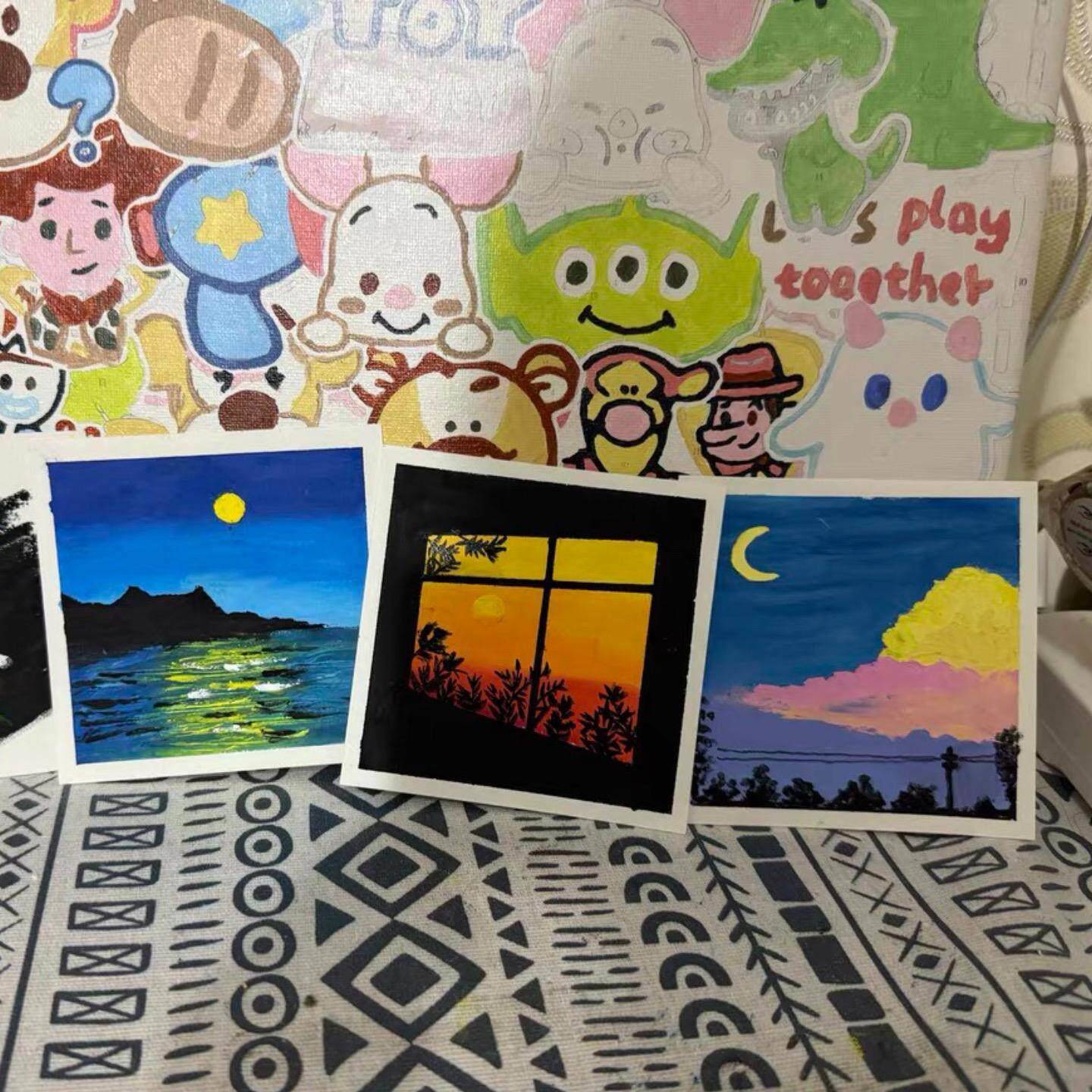 新三彩超软重彩油画棒套装手工diy画画辅助工具莫兰迪重彩棒蜡笔