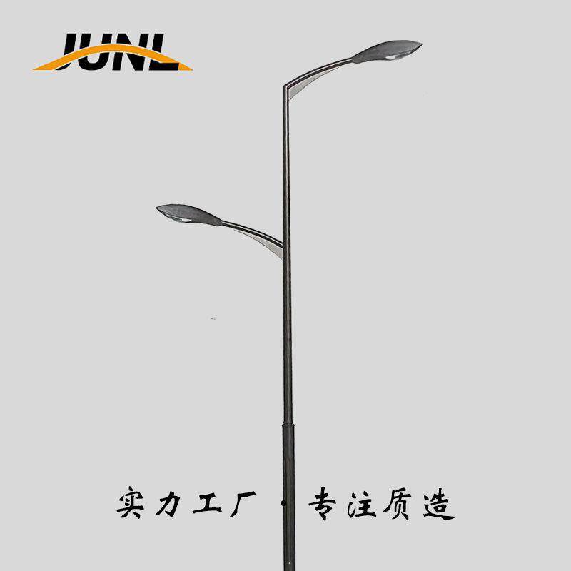厂家供应LED市电双臂路灯市政工程6米8米10米LED路灯新农村路灯