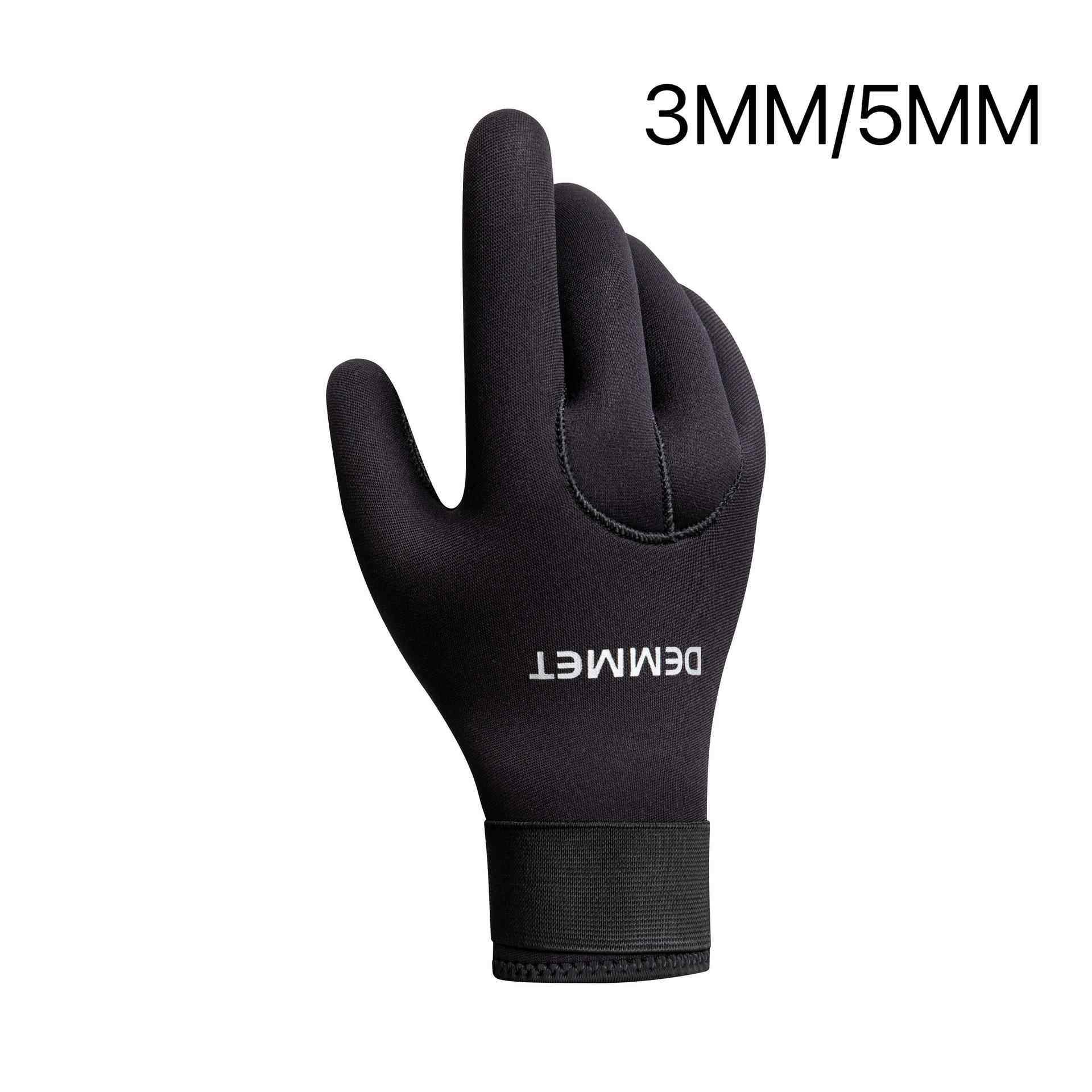 潜水手套/5MM男女防滑防刺耐磨浮潜游泳手套保暖防寒现货冬