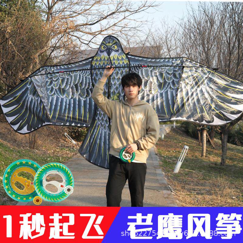 厂家直销前杆老鹰风筝传统纯手工大型微风易飞大雄鹰户外风筝