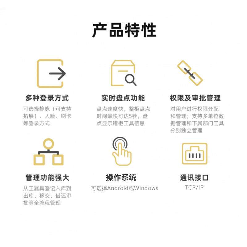 工厂智能制造零件仓库工具识别信息存储盘点监控分拨RFID工具柜