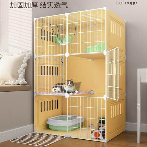 新款直销猫笼子家用室内猫窝猫厕所一体不占地超大空间猫咪屋舍猫