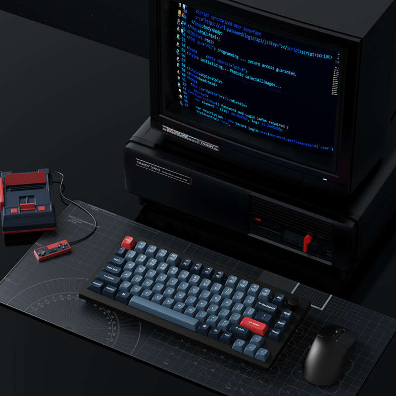 keychron V1MAX三模热插拔Gasket客制化机械键盘82键VIA改键RGB