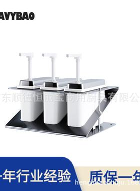 恒丽宝2L酱汁泵酱汁多头分配器精准控量按压手压塑料泵头