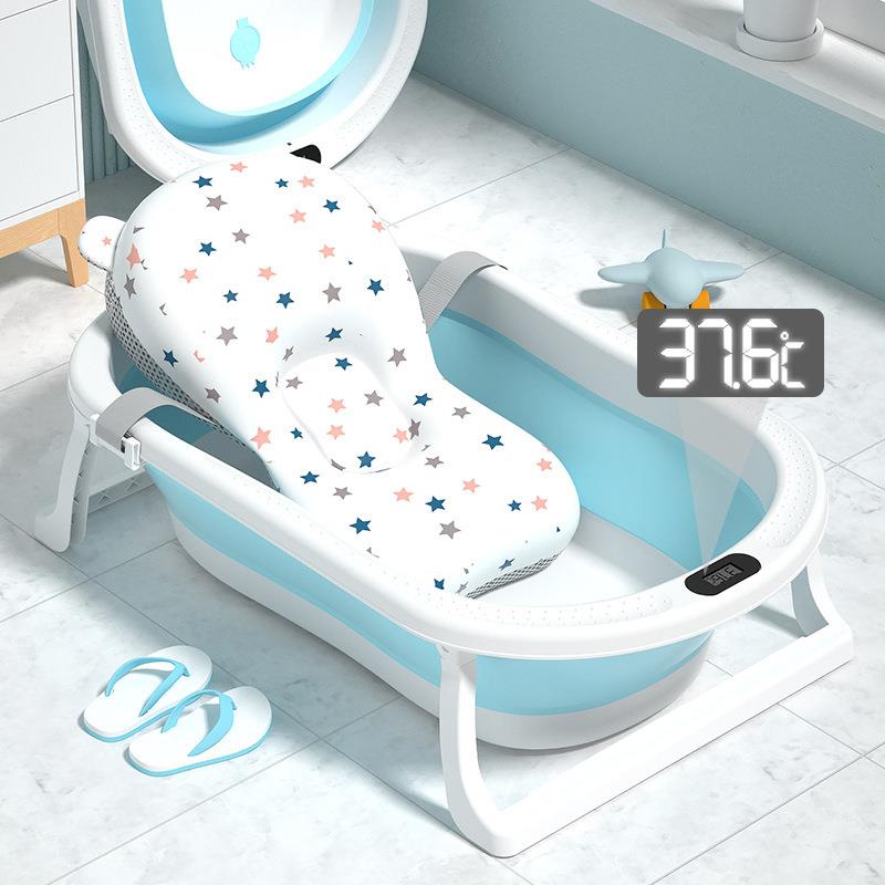 洗澡盆可折叠新生儿宝宝沐浴泡澡盆家用大号防滑可坐躺婴儿洗澡盆